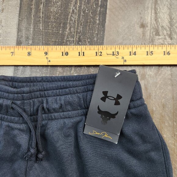 Under Armour Project Rock Mens size M Medium Terry Sweat Shorts Hardest Worker - Picture 5 of 10